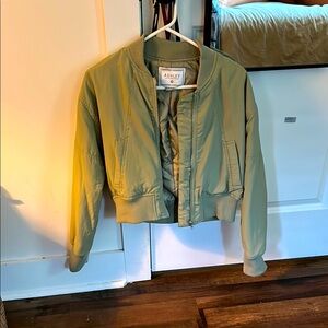Ashley By 26 International Green Bomber Jacket Lightweight Military Style